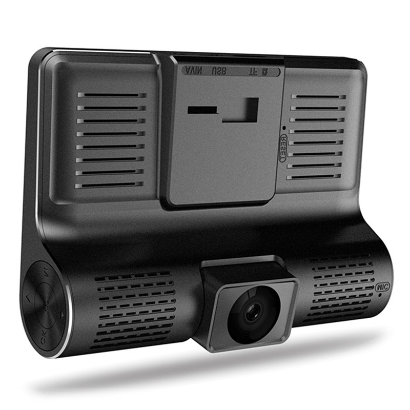 3 Lens WDR Dash Camera 4 inch Display HD 1080P Car DVR