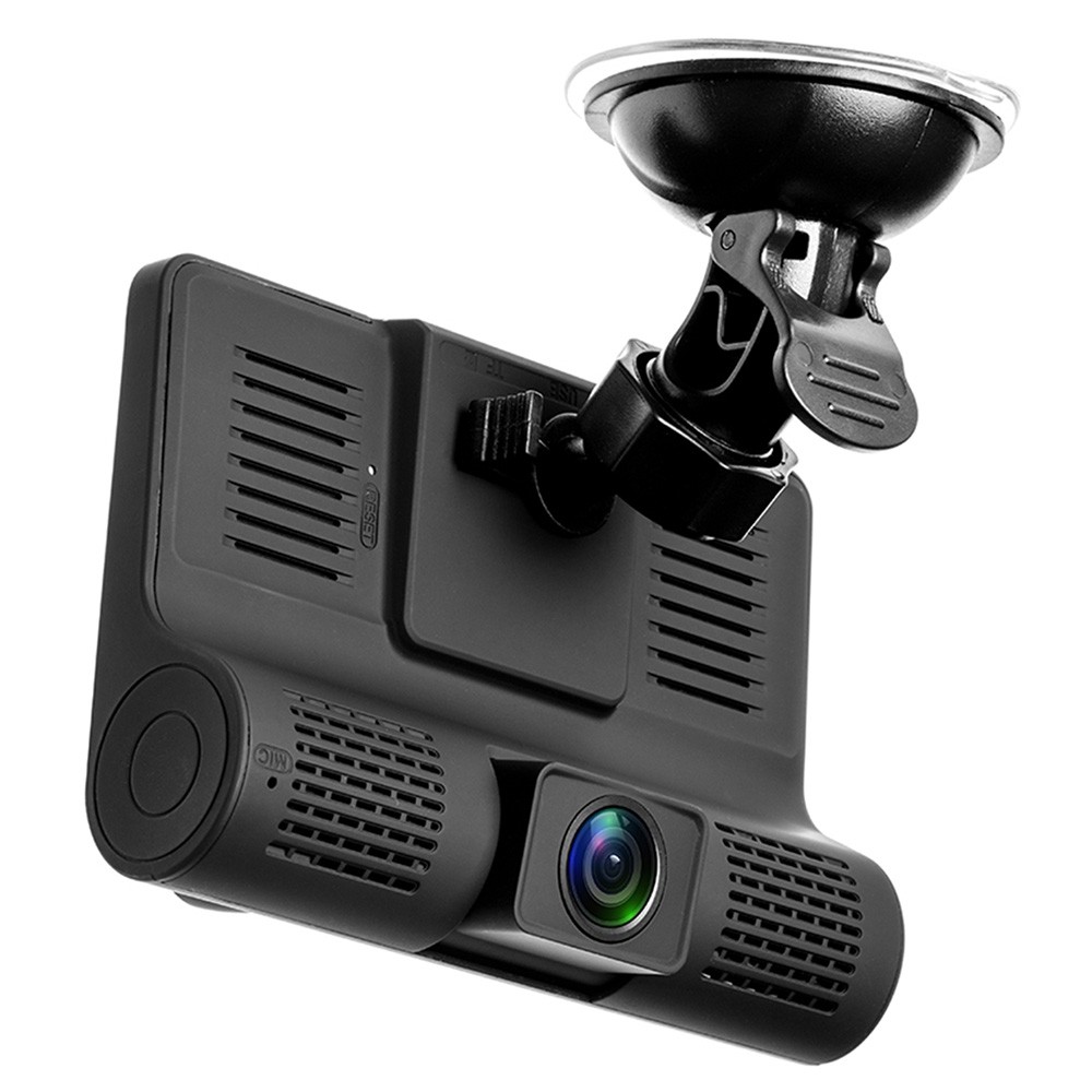 3 Lens WDR Dash Camera 4 inch Display HD 1080P Car DVR