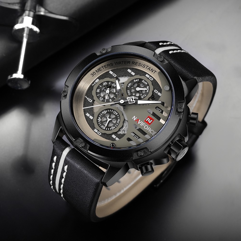 NAVIFORCE Luxury Waterproof 24H Date Quartz Watch