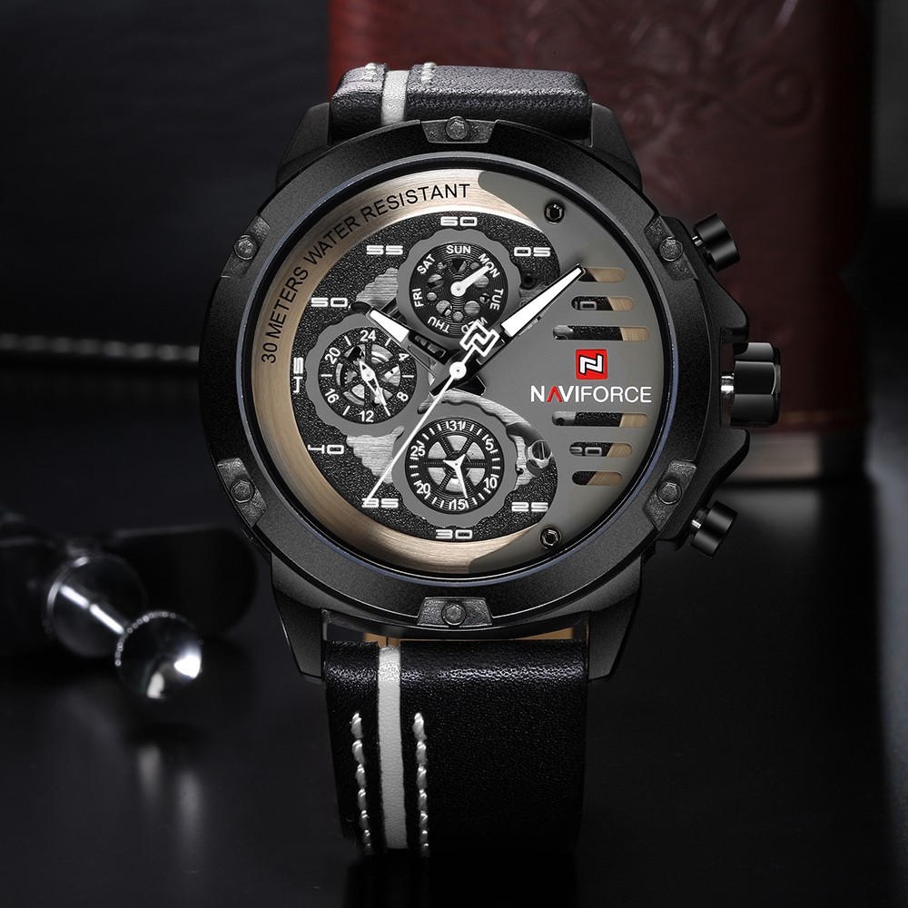 NAVIFORCE Luxury Waterproof 24H Date Quartz Watch