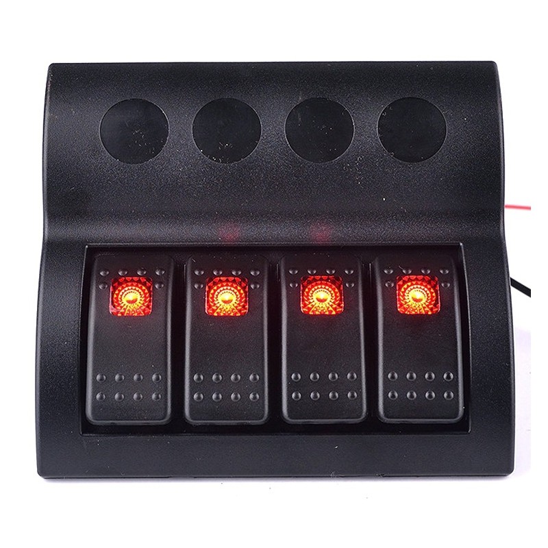 Socket Rocker Switch Panel for Car Boat Yacht PN-AP4