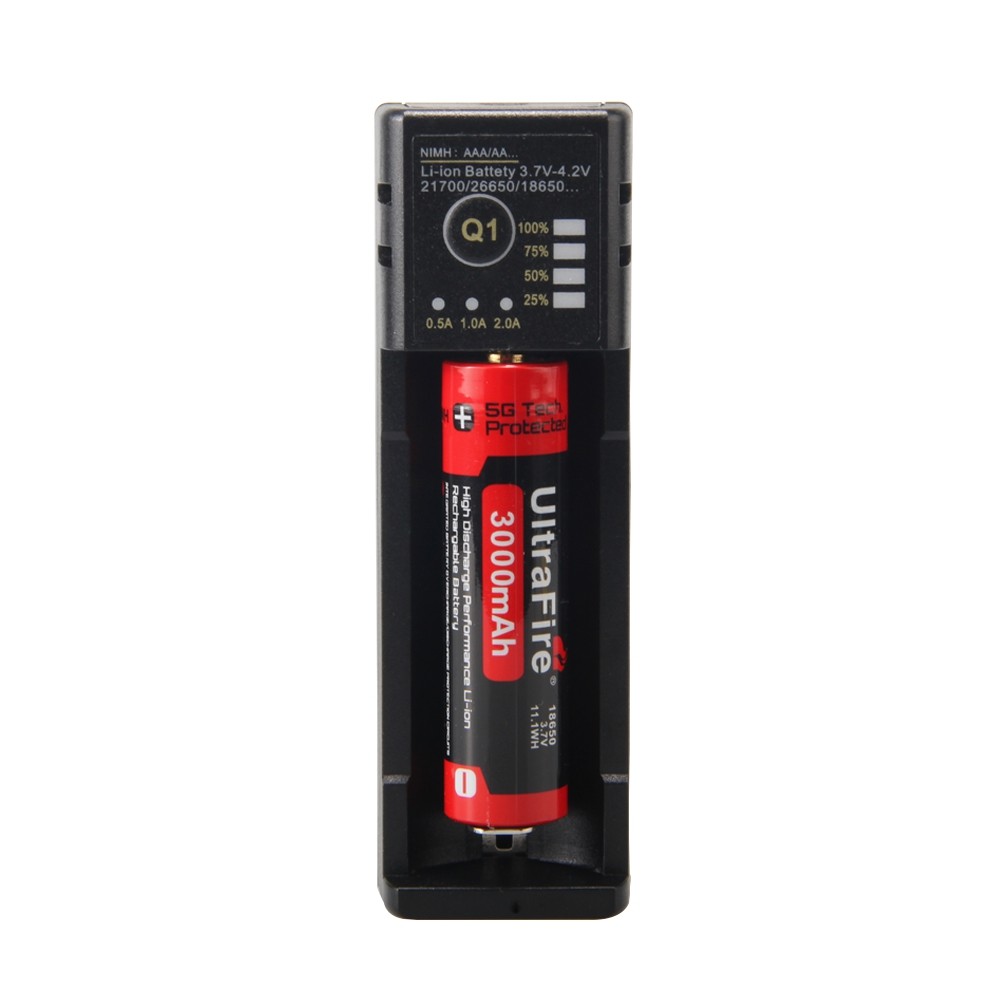 UltraFire Q1 AA / AAA / 18650 / 14500 / 26650 USB Universal Lithium Battery Charger