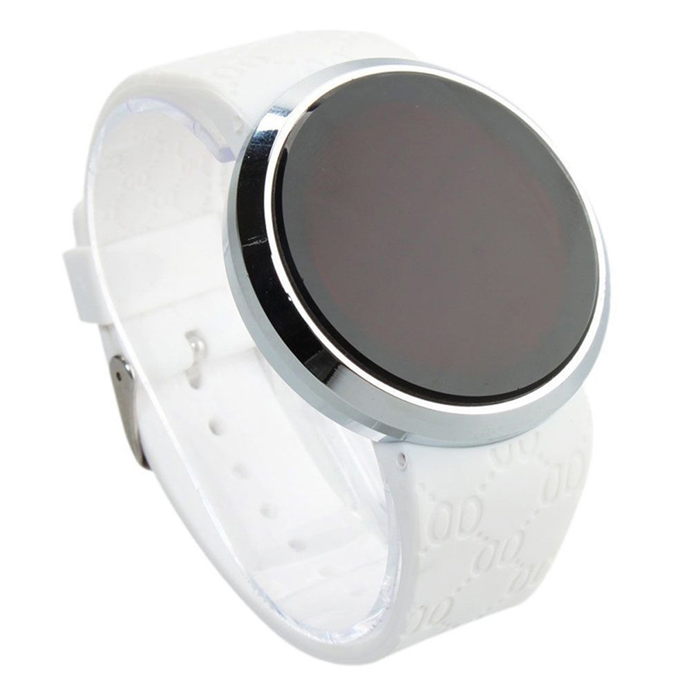 Man Watches Conception Blue Red LED Mens Stainless Steel Wrist Watch Relogio Masculino