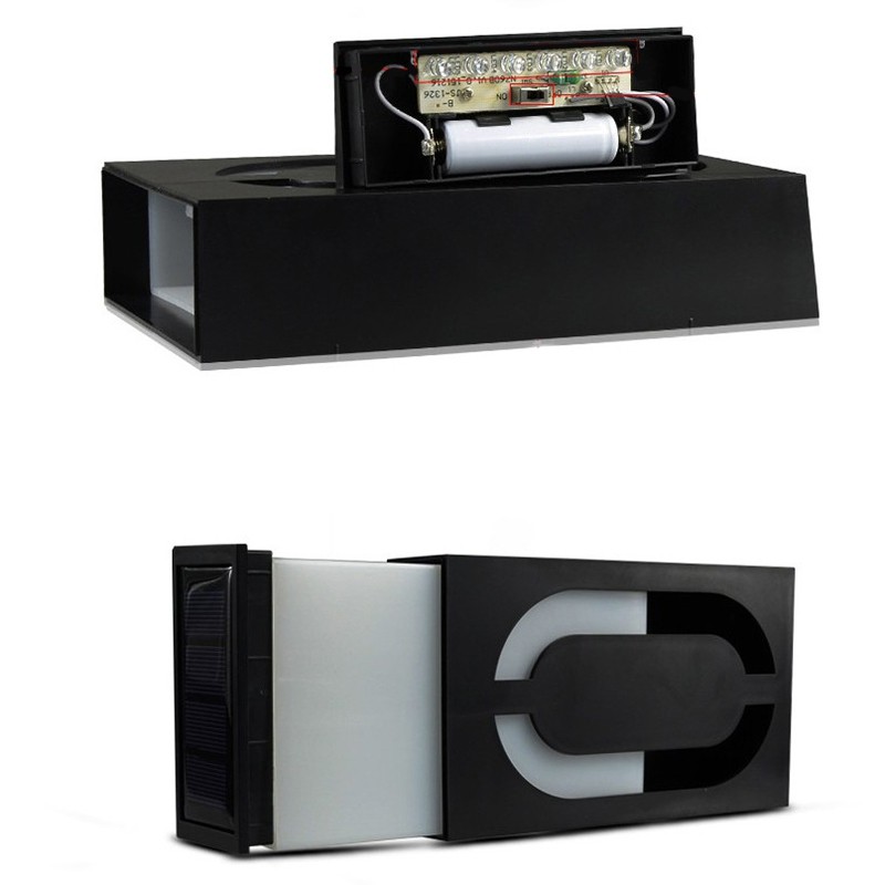 Waterproof Digital Door Light Solar House Number Sign 6 LED for Garden Wall