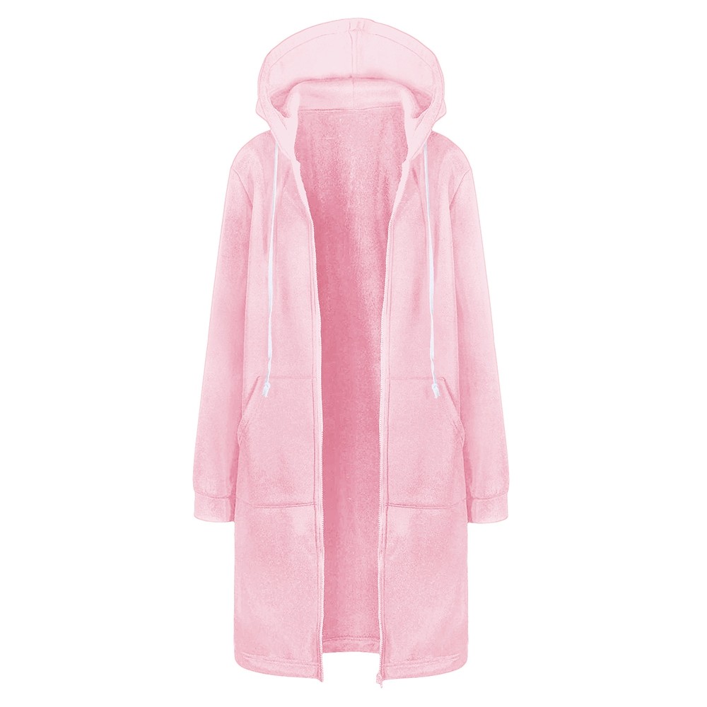 Women Plus Size Warm Hoodie Casual Loose Sweatshirt Coat Velvet Fashion Outwear