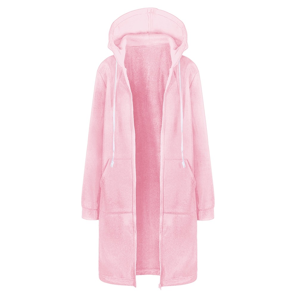 Women Plus Size Warm Hoodie Casual Loose Sweatshirt Coat Velvet Fashion Outwear