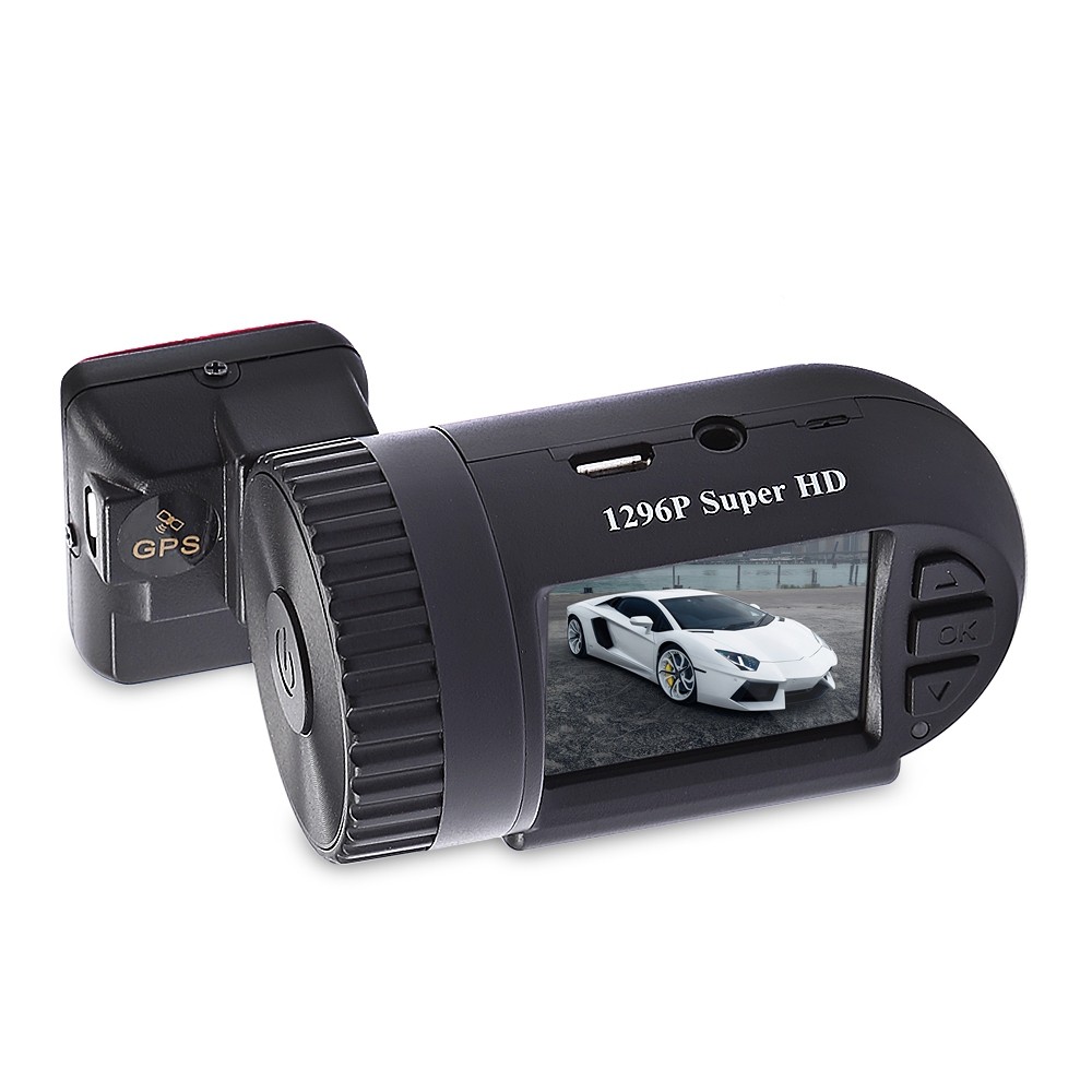 MINI 0805 1.5 inch TFT Screen GPS Car Camcorder with 1296P HD Resolution 135 Degree Wide Angle Lens Support 32GB SD Card