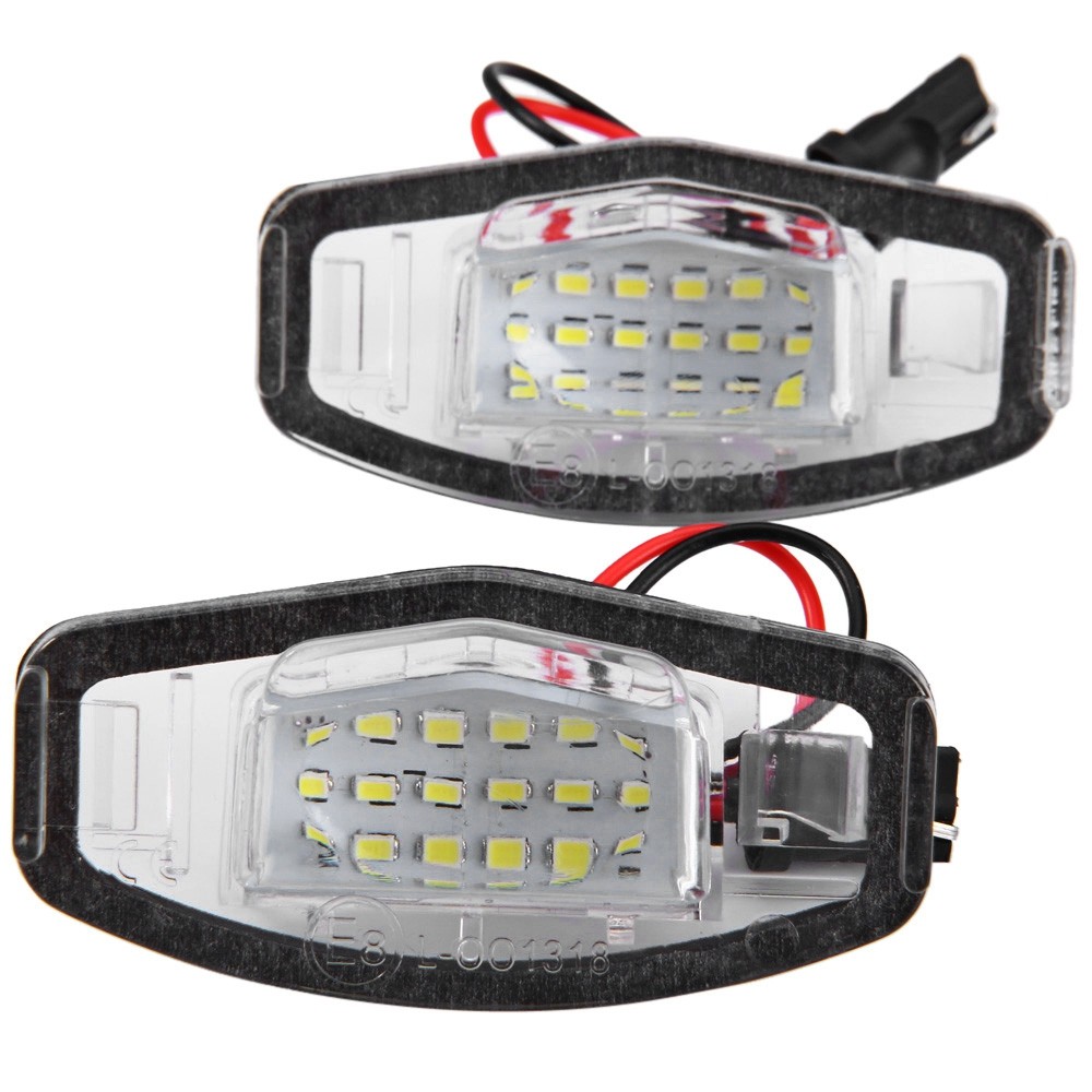 12V SMD 3528 White Light 18 LEDs License Plate Lamp for Honda Accord 4D Civic Odyssey City 4D - 2pcs