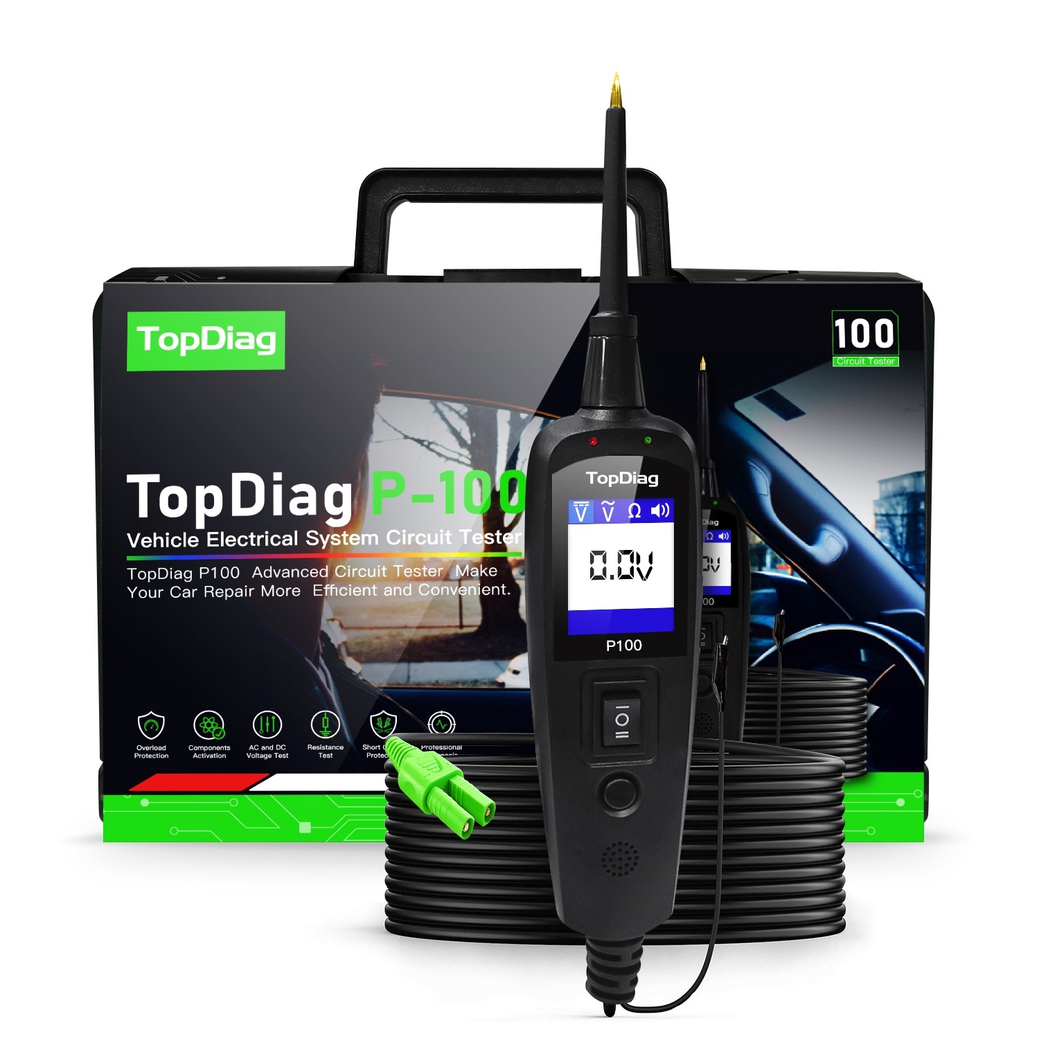 High-performance JDiag P-100 Code Reader Car Diagnostic Scanning Instrument Electrical Circuit Tester Professional Diagnosis