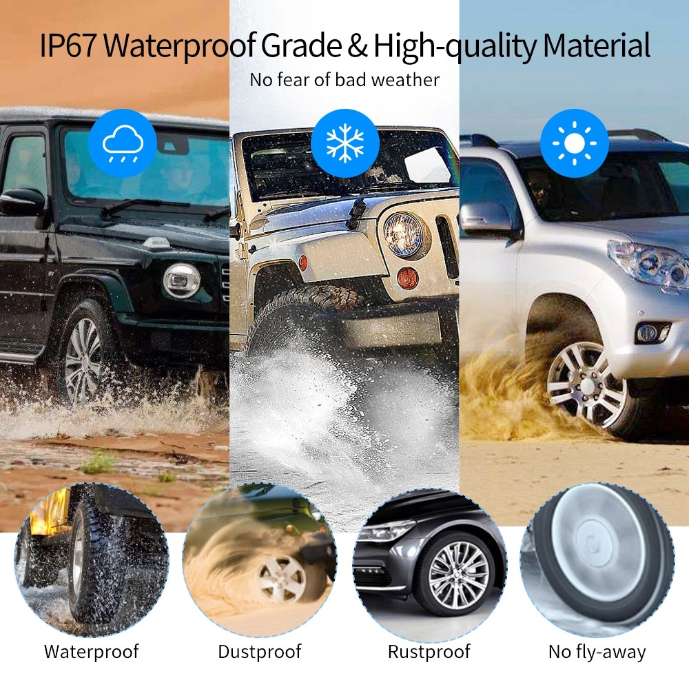ZEEPIN C260 Tire Pressure Monitoring System Solar TPMS Universal Real-time Tester LCD Screen with 4 External Sensors