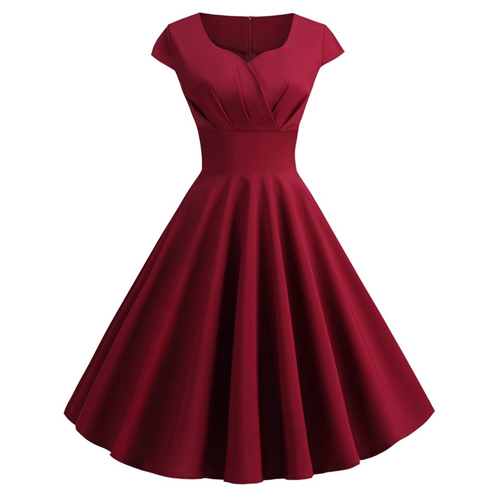 Plus Size Vintage Fit and Flare Dress