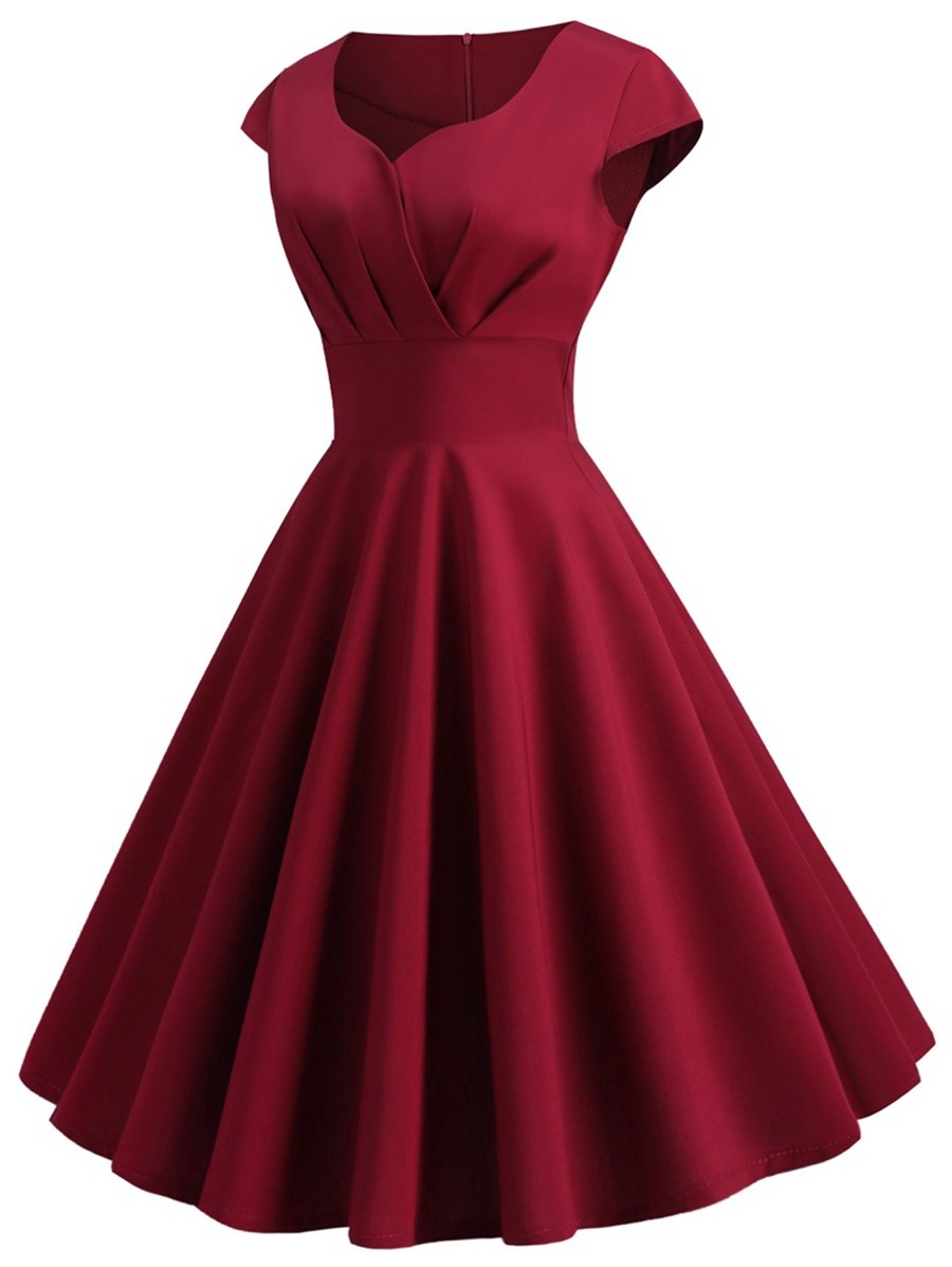 Plus Size Vintage Fit and Flare Dress