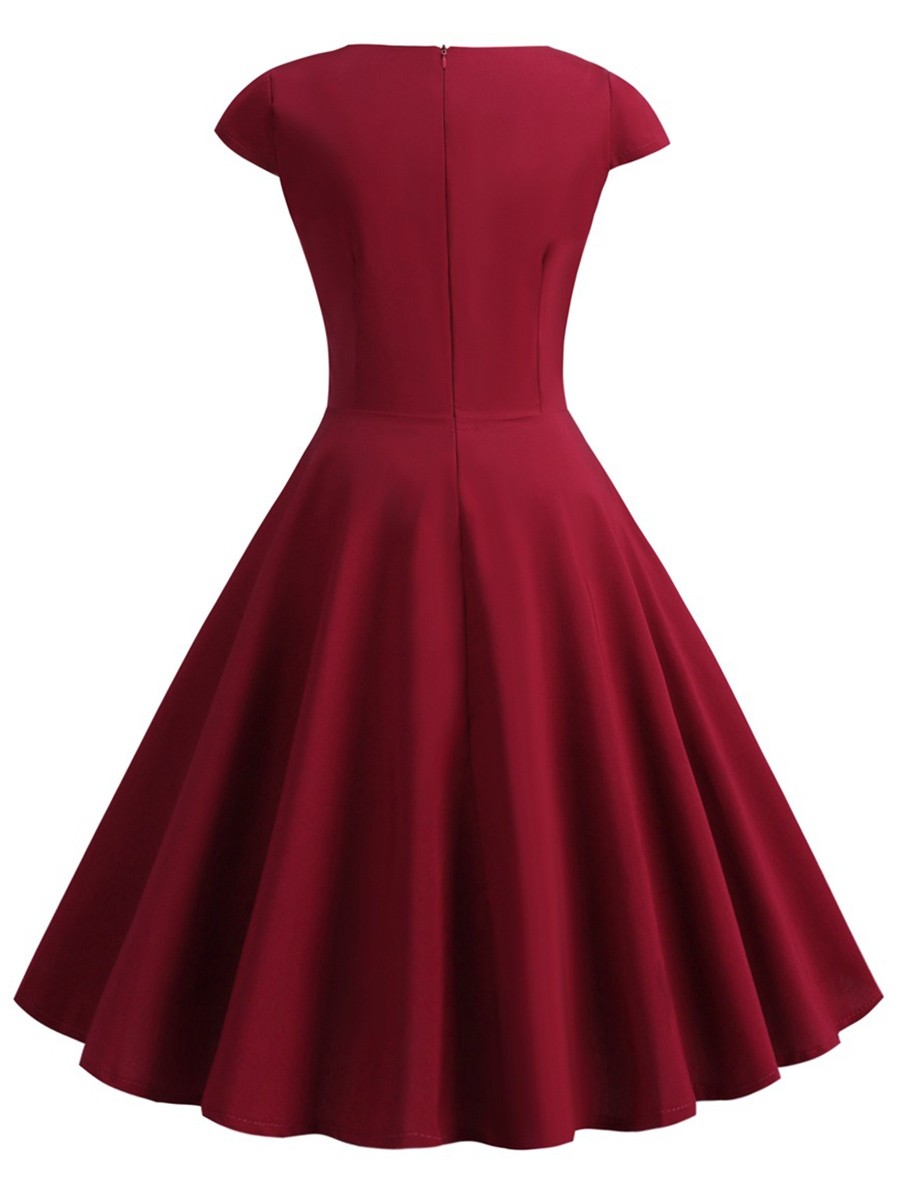 Plus Size Vintage Fit and Flare Dress