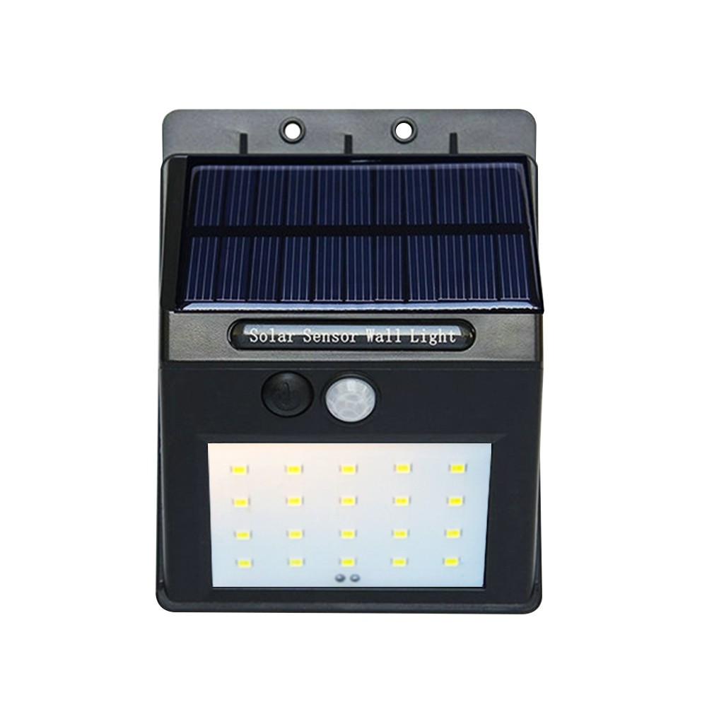 BRELONG Solar Powered PIR LED Wall Light 20LEDs Cordless Waterproof Outdoor Courtyard