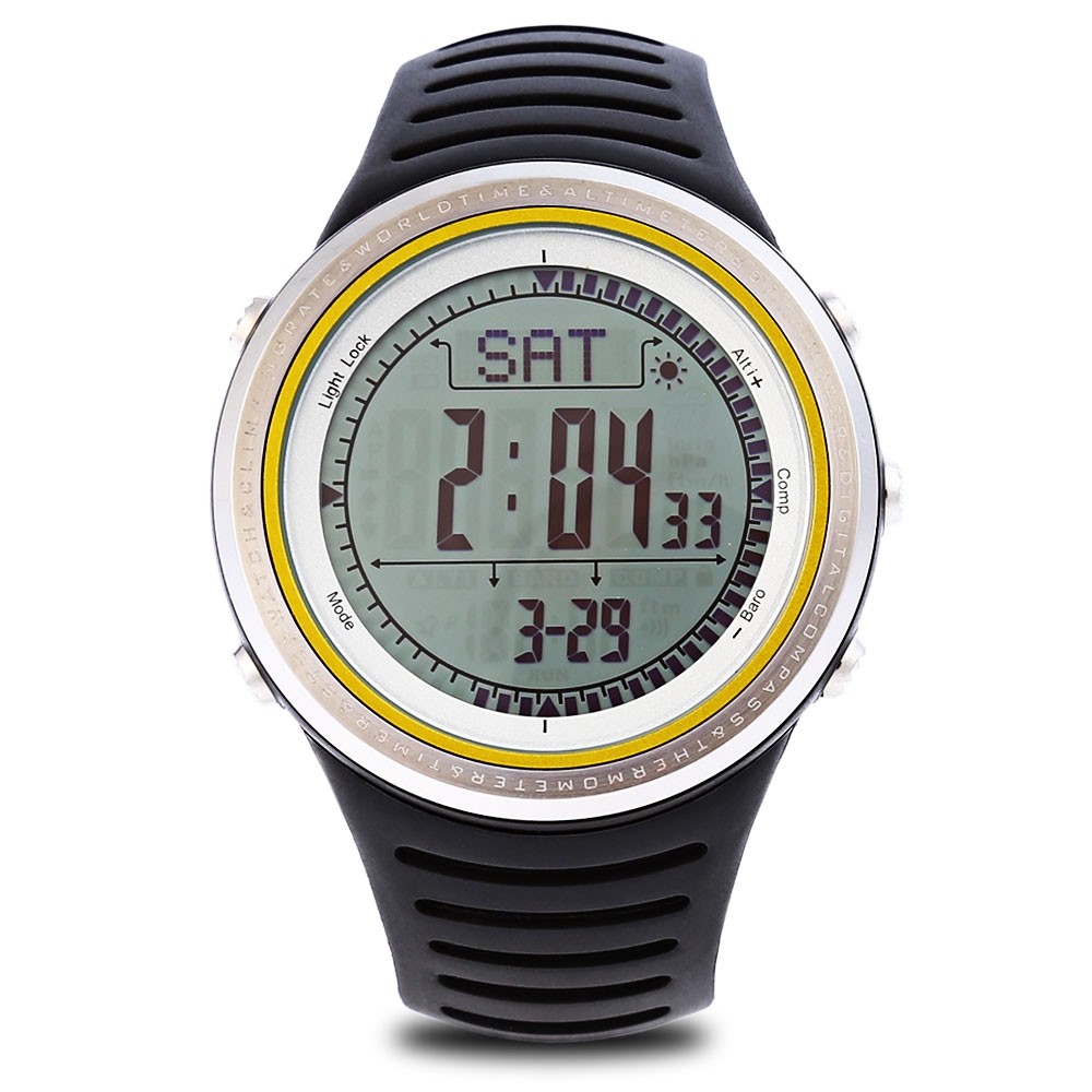 SUNROAD FR802A Male Digital Sports Watch Altimeter Barometer Compass 5ATM Wristwatch