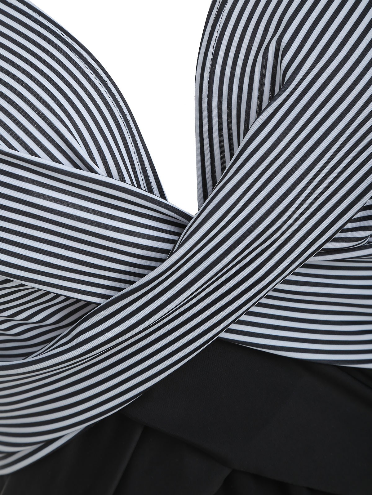 Twisted Striped One-piece Swimsuit