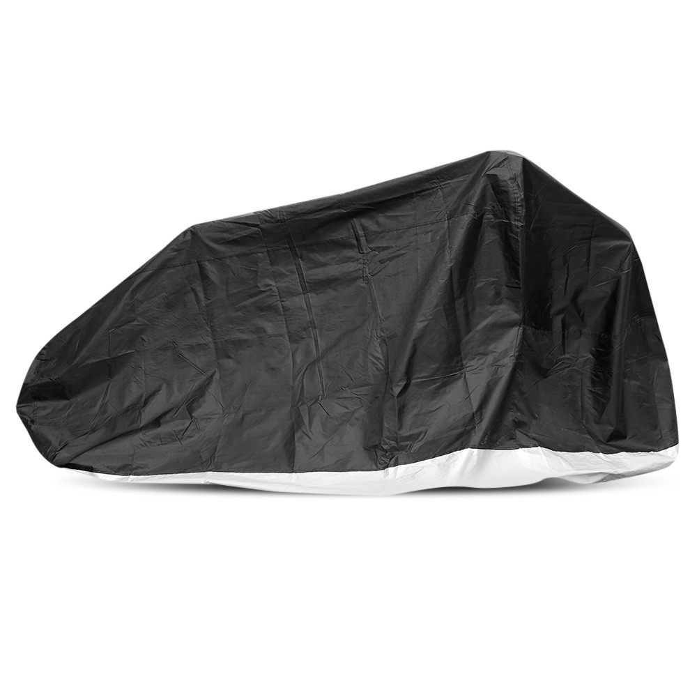 Motorcycle Cover with Windproof Buckle 210D Water-resistant Sunproof Polyester for All Seasons