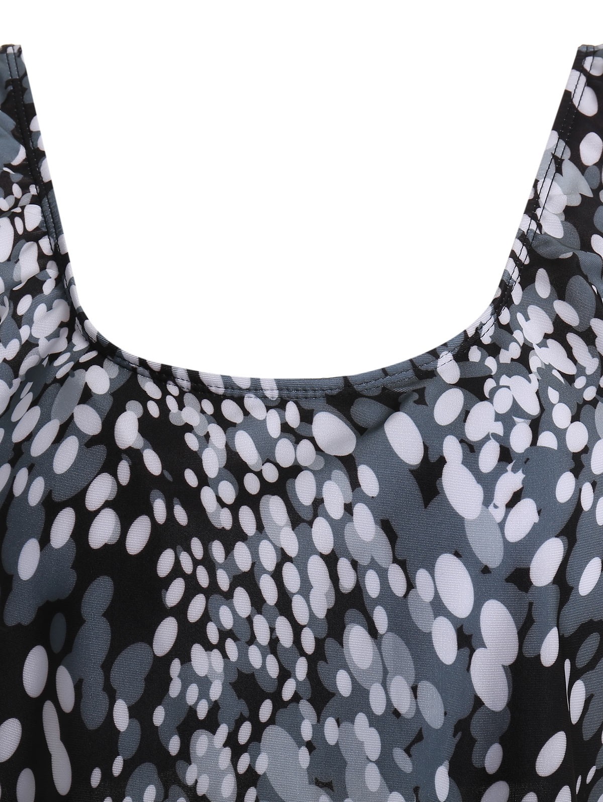 Plus Size Blouson Print Tankini