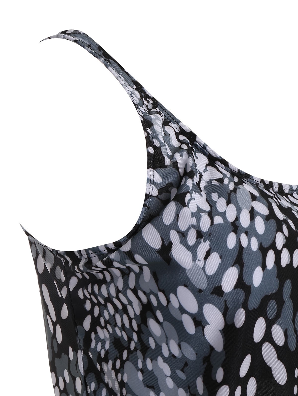 Plus Size Blouson Print Tankini