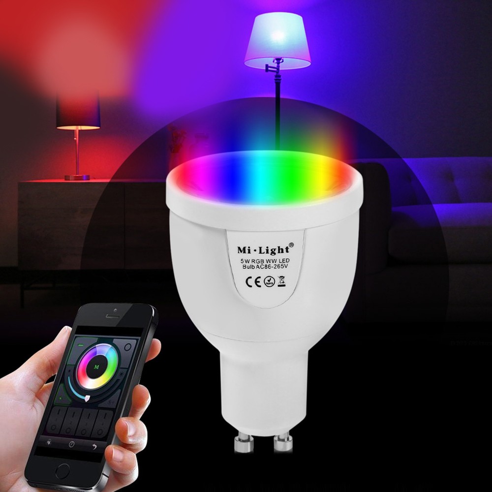 MiLight WiFi LED Spot Bulb 64 Hundred Thousand Colors Ambient Light