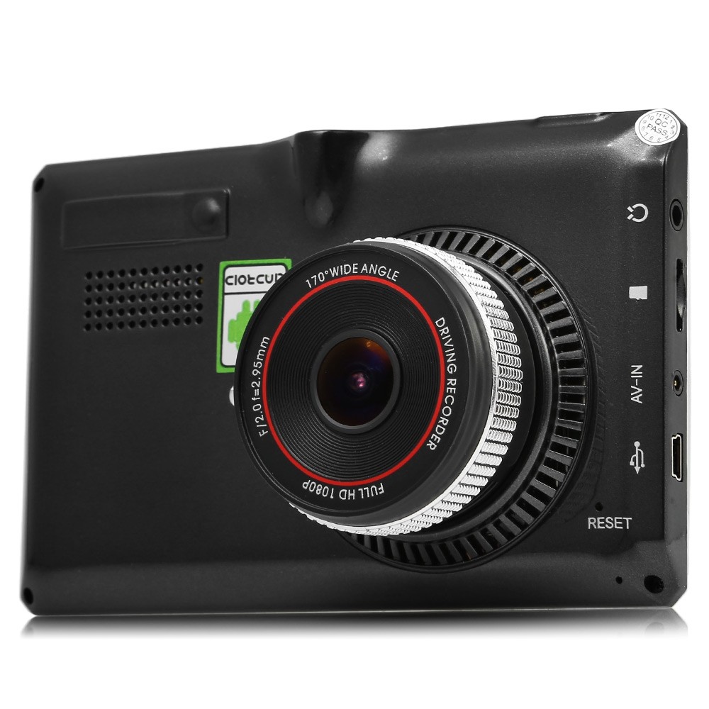 5 inch Android 4.4 Car Tablet GPS 170 Degree Wide Angle 1080P DVR Recorder WiFi / FM Transmitter Multi-media Player Support Google Maps Software