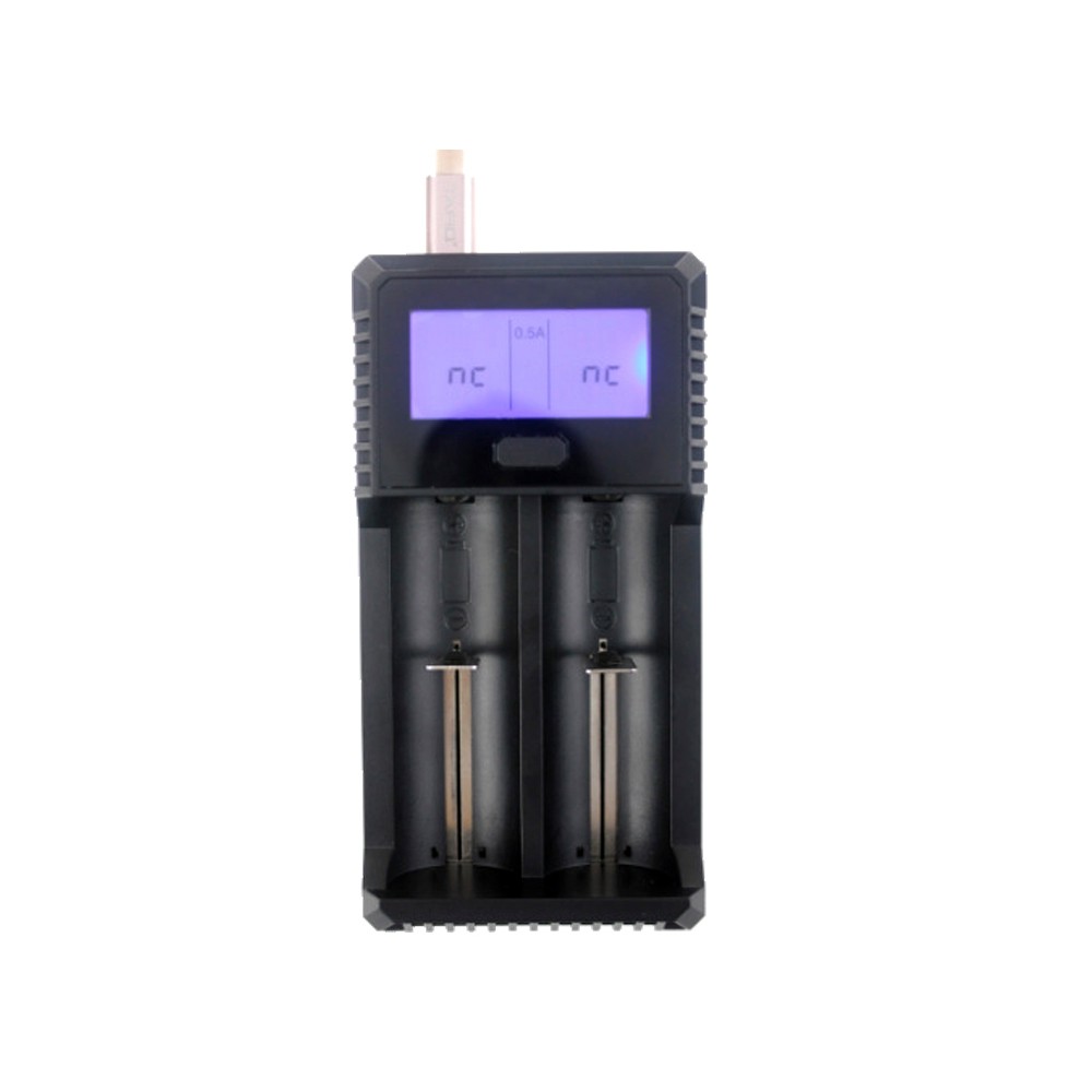 ZH-221C 2 Slot Smart LCD Battery Charger with PowerBank Function for Li-Ion Or Ni-MH 10340 To 26650 Rechargeable Battery