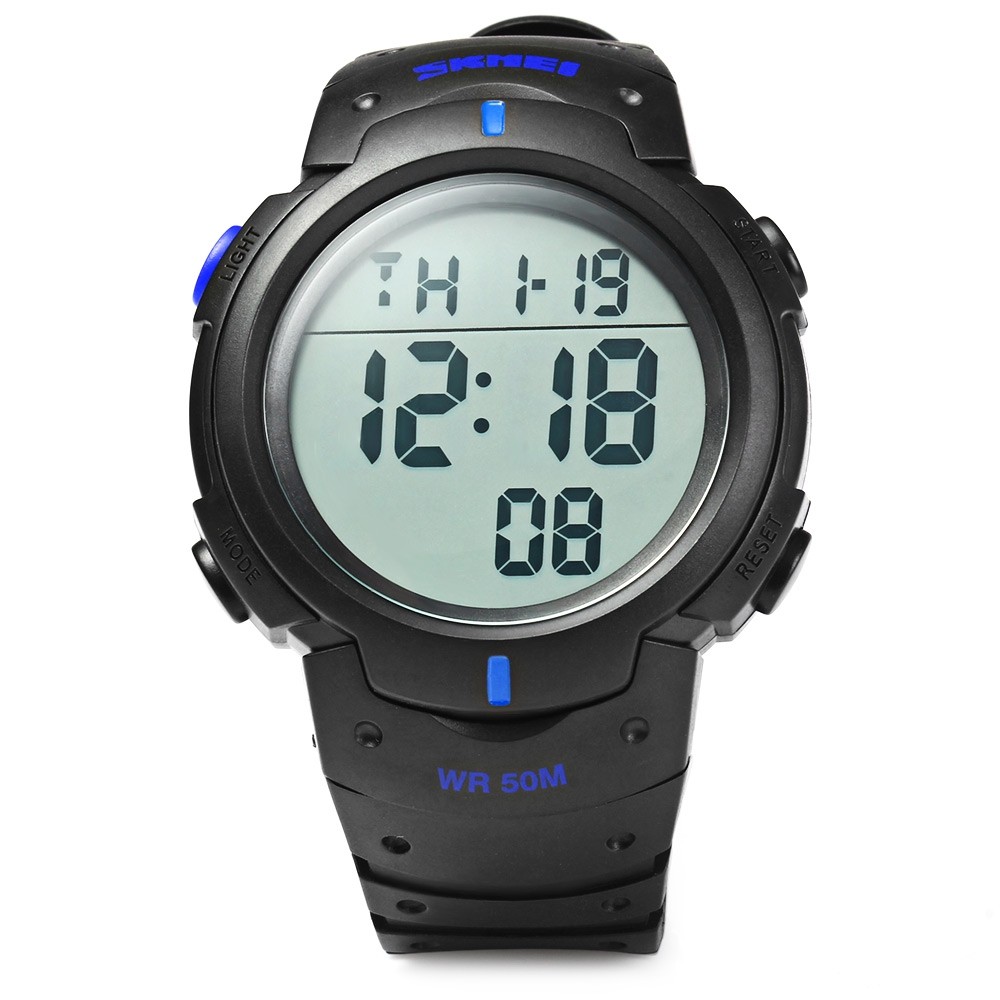 Skmei 1068 Military Army LED Watch Water Resistant Stopwatch Alarm Day Date Function