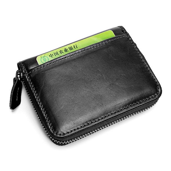 BULLCAPTAIN Leisure Genuine Leather Wallet Card Holder for Men