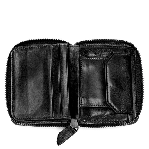 BULLCAPTAIN Leisure Genuine Leather Wallet Card Holder for Men