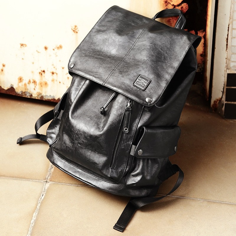 Vintage Multipourpose Leather Backpack for Men