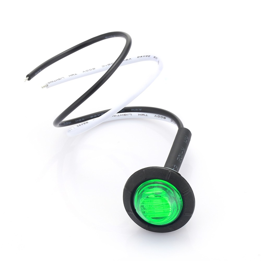 3/4 inch Mount Waterproof LED Trailer Marker Lights Turn Signal Lamp Side Light 12V