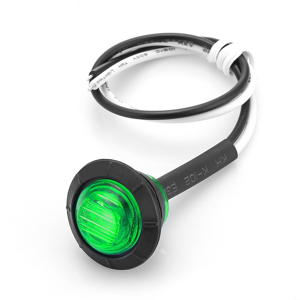 3/4 inch Mount Waterproof LED Trailer Marker Lights Turn Signal Lamp Side Light 12V