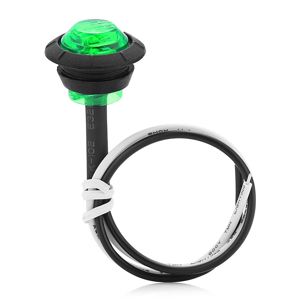 3/4 inch Mount Waterproof LED Trailer Marker Lights Turn Signal Lamp Side Light 12V