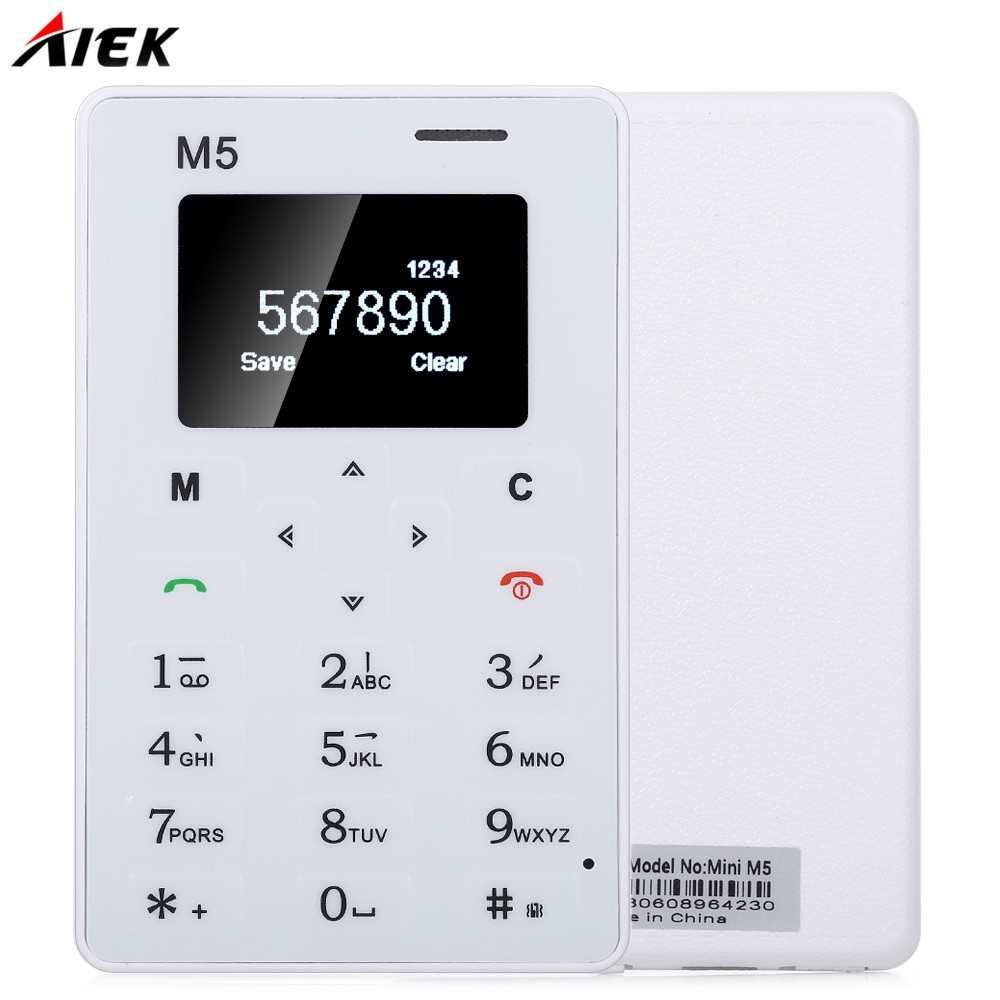 AIEK M5 Ultra Thin Mini Unlocked Phone with Bluetooth