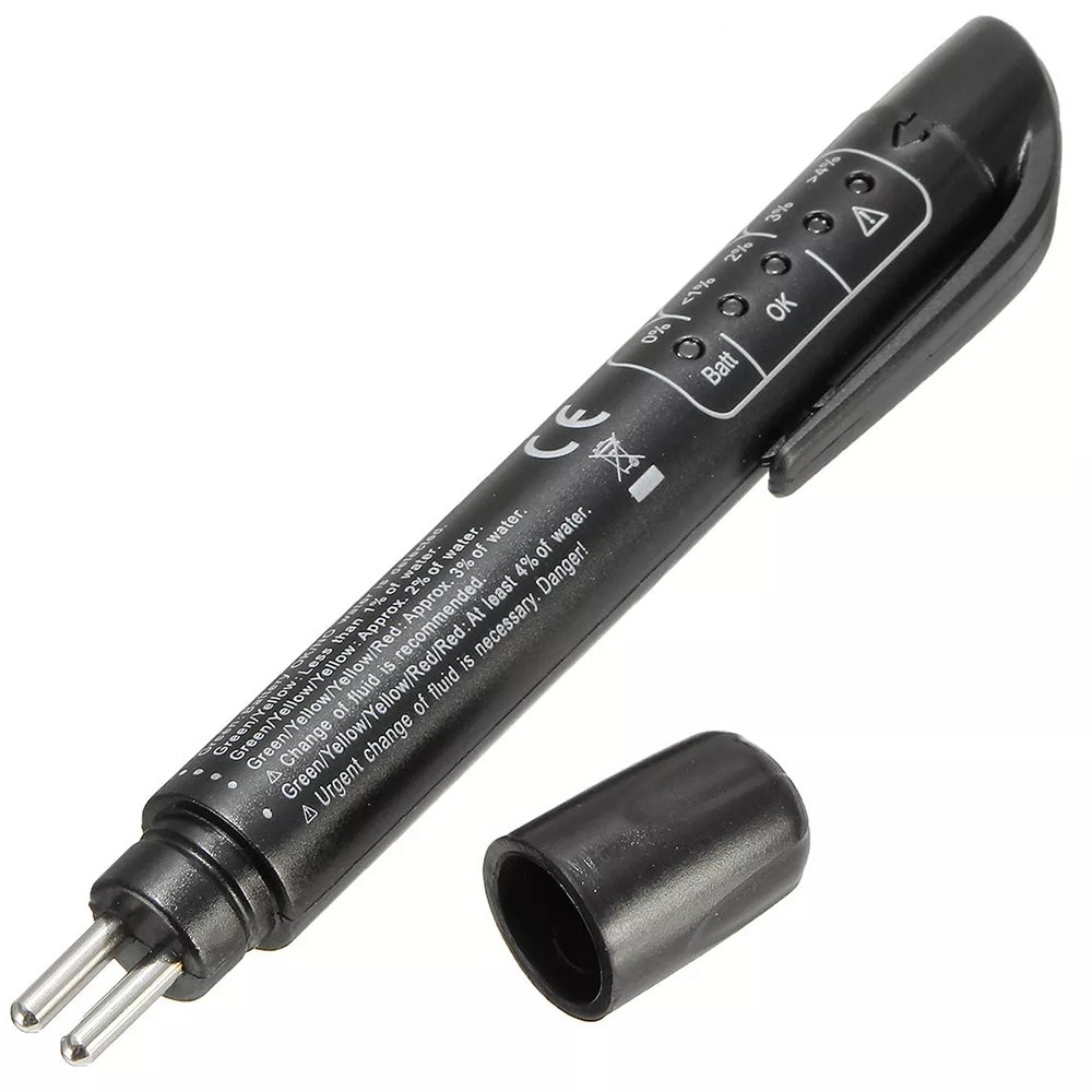 Universal Precision Brake Fluid Tester Vehicular Diagnostic Tool with 5 LED Signal Tip Lights