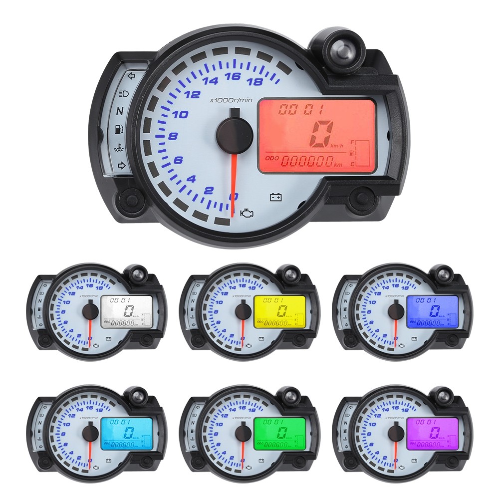 General Motorcycle LCD Meter Odometer Modified Speed Electronic Digital Motorcycle Dashboard Motorcycle Accessories