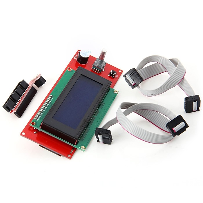 3D Printer Kit Contains 2004 LCD Control Board with Connector Adapter and Gray Wire