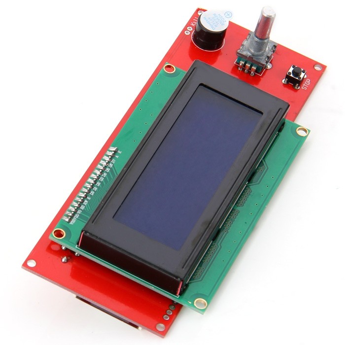 3D Printer Kit Contains 2004 LCD Control Board with Connector Adapter and Gray Wire