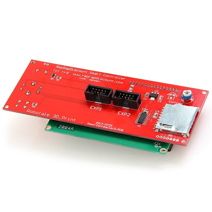 3D Printer Kit Contains 2004 LCD Control Board with Connector Adapter and Gray Wire