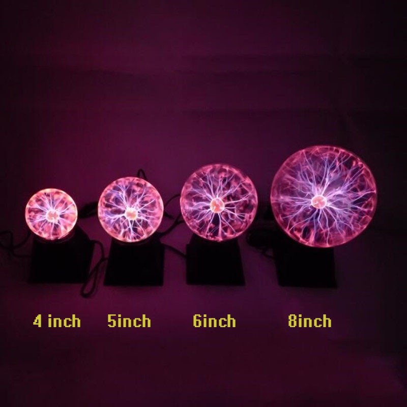 Novelty Plasma Ball Night Lighting Electronic Magic Table Lamp Electrostatic Christmas Decor for Home Birthday Gifts Children's Toys Glass Shade