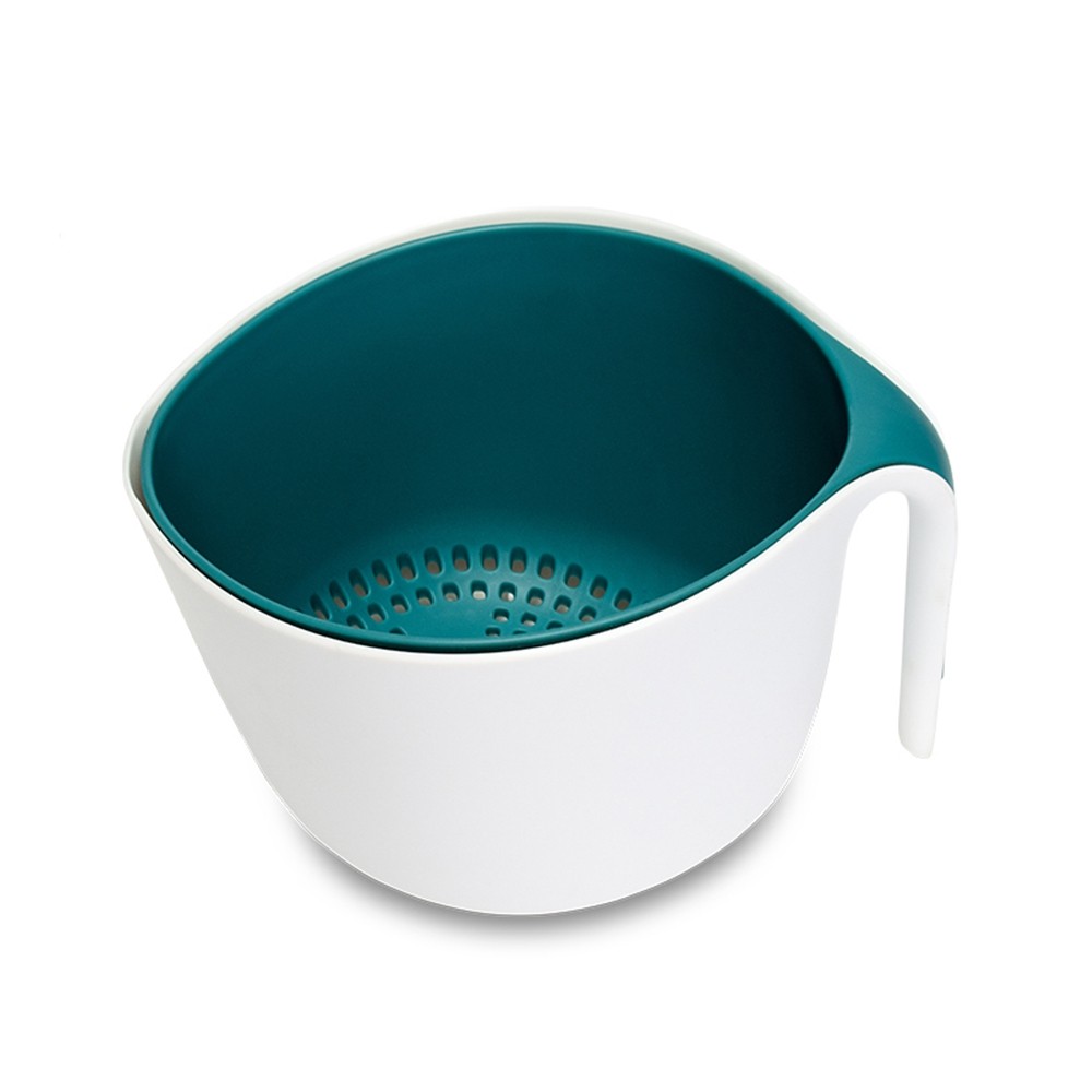2 in 1 Kitchen Strainer Set Detachable Colander Bowl Food Drainer for Fruits Vegetable Washing Mixing