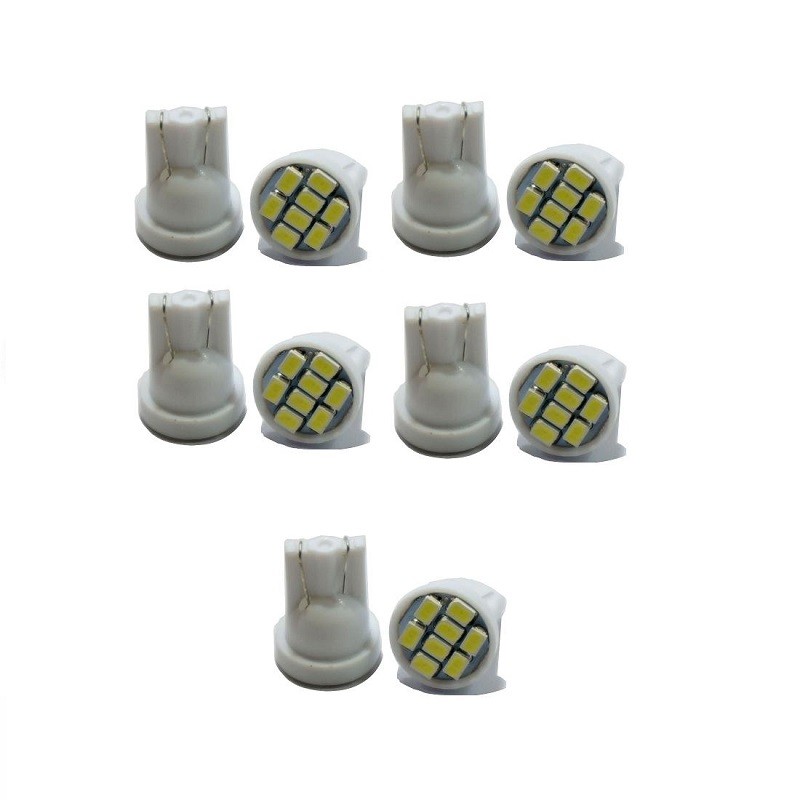 T10 8SMD 1206 3020 LED Car Wedge Light Auto License Plate Clearance Lamp 10PCS