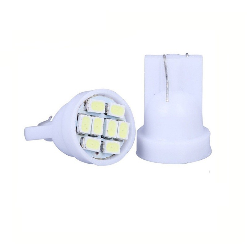 T10 8SMD 1206 3020 LED Car Wedge Light Auto License Plate Clearance Lamp 10PCS