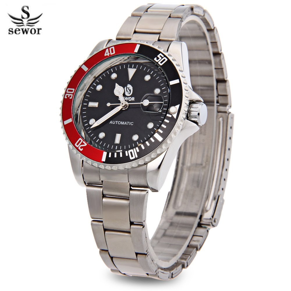 Sewor SWQ26 Male Luminous Automatic Self Wind Mechanical Watch Date Wristwatch