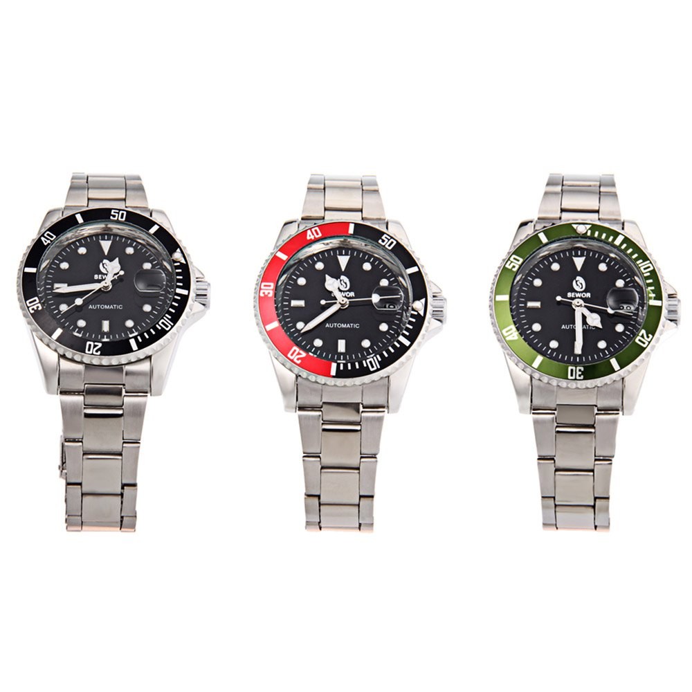 Sewor SWQ26 Male Luminous Automatic Self Wind Mechanical Watch Date Wristwatch