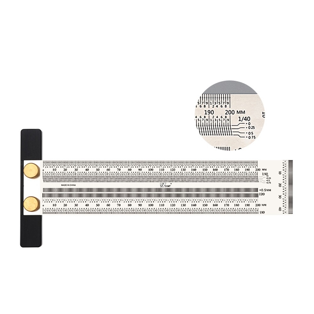 Wnew Precision T-type Mark Line Gauge Scribing Ruler Woodworking Measuring Tool