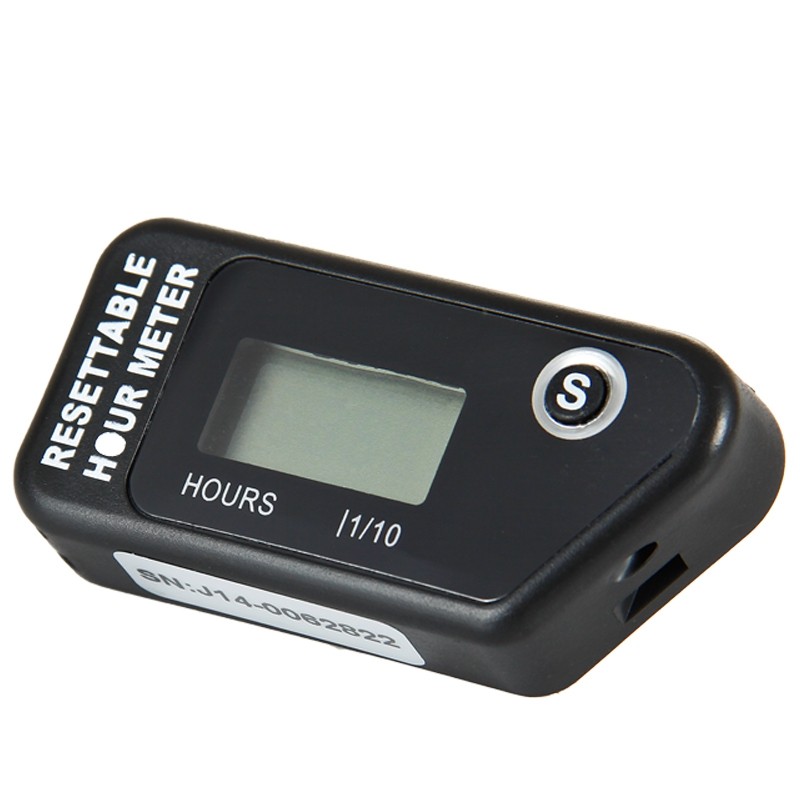 Digital Inductive Motor Hour Meter Waterproof LCD Meter for Motorcycle Dirt Bike Quad ATV Marine Snowmobile PIT BIKE