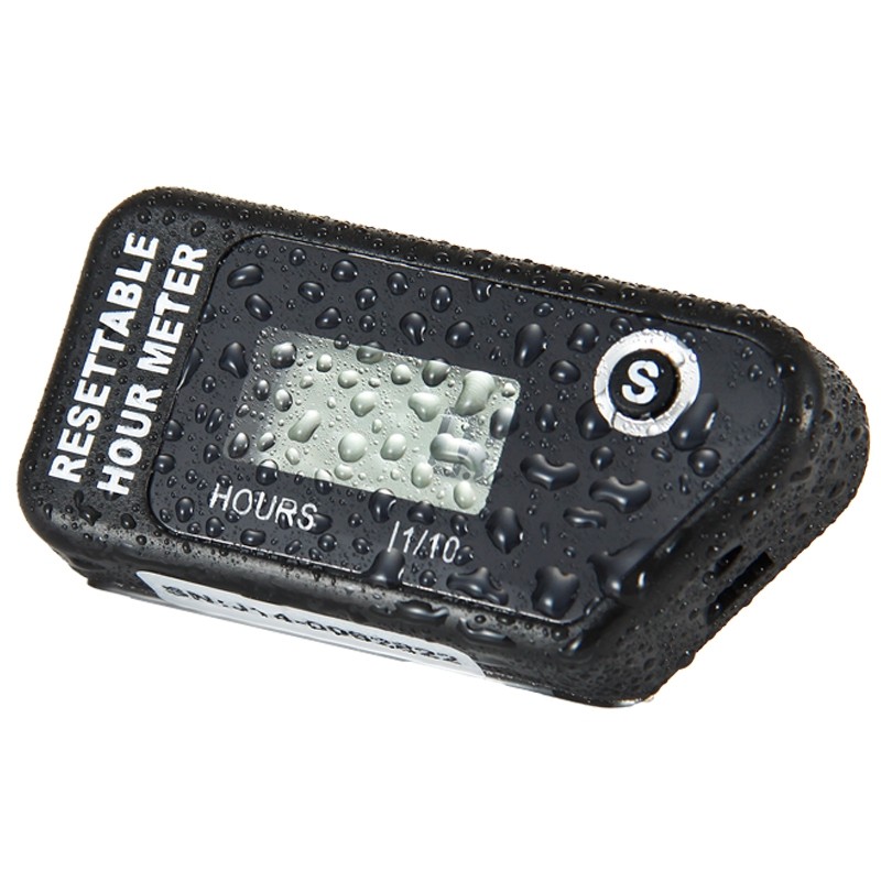 Digital Inductive Motor Hour Meter Waterproof LCD Meter for Motorcycle Dirt Bike Quad ATV Marine Snowmobile PIT BIKE