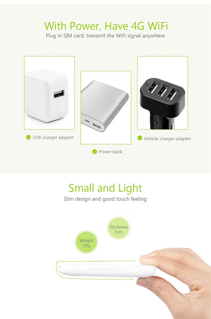 4G LTE USB Modem Network Adapter Portable Router with WiFi Hotspot