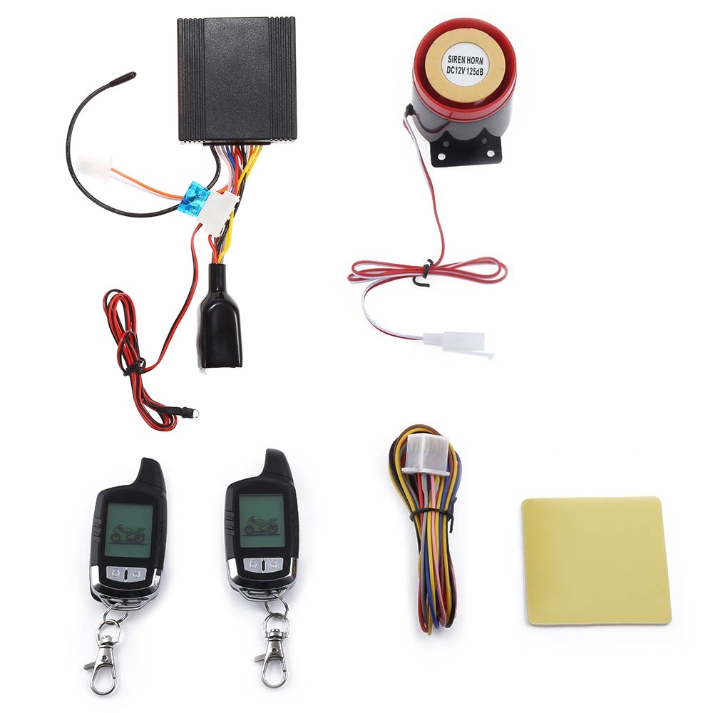 NT - MS002 Water Resistant Two Way LCD Motorcycle Anti-theft Security Alarm System
